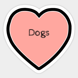 I Love Dogs Sticker